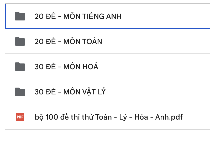 ảnh tài liệu bộ sách 8 điểm của mapstudy được tổng hợp ở các môn toán, lí, hoá, tiếng anh